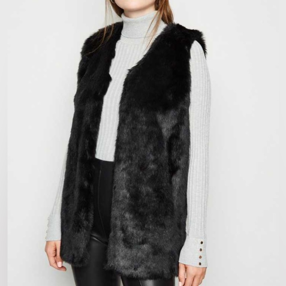 Faux Fur Black Vest
